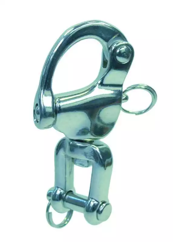Mousqueton de drisse à chape Longueur 70mm inox A4 Achat Immédiat