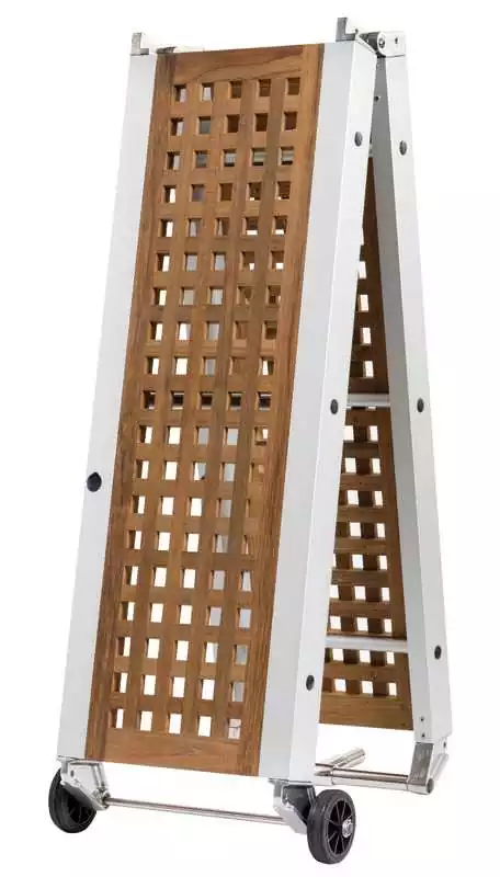 Top Vente Passerelle pliante caillebotis en teck 210 cm