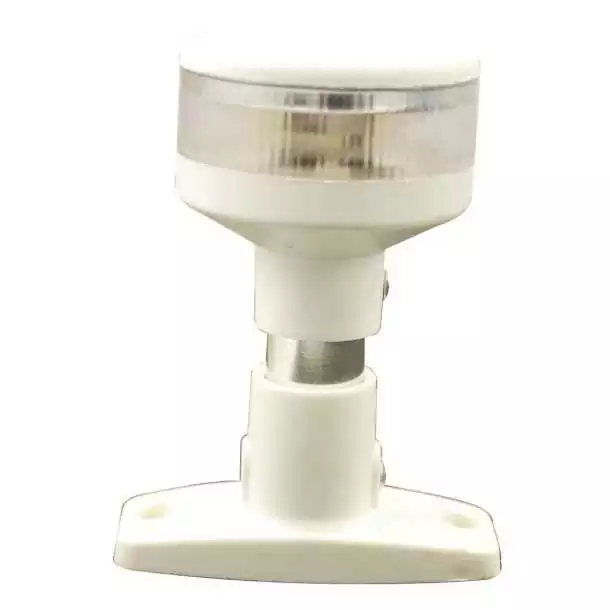 Remise Feu de navigation sur hampe inclinable blanche - blanc 360° 102mm