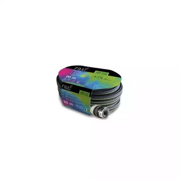 Acheter En Ligne Tuyau de lavage Force diamètre 15mm gris-lime + pistolet et raccords tuyau 30m