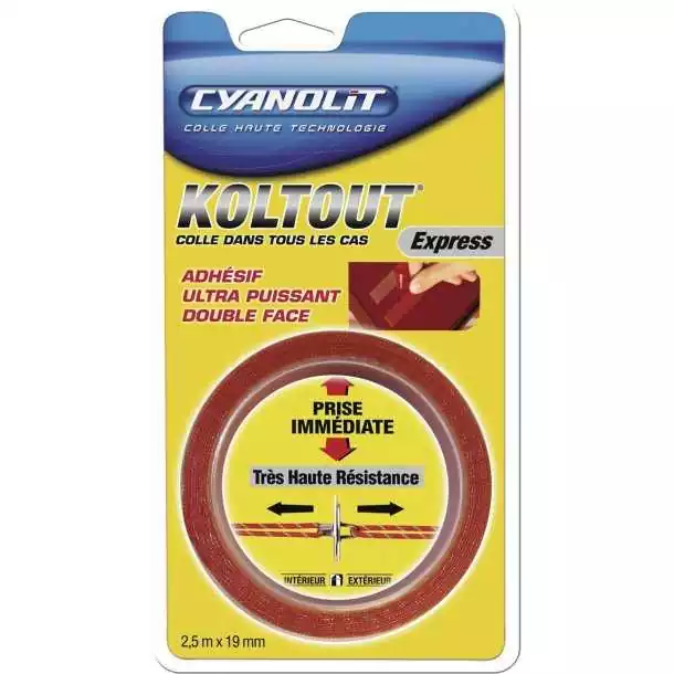 Ruban adhésif Koltout Largeur 19mm Longueur 2,5m Résiste à l‘eau Réduction