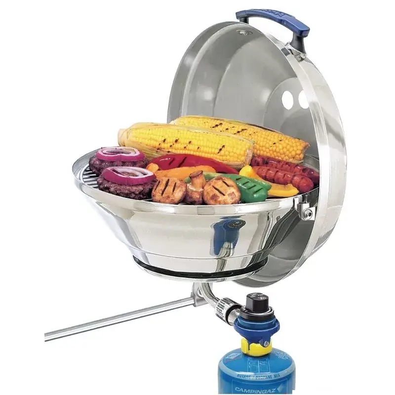 Barbecue au gaz inox poli avec grille radiante diamètre externe 381mm MAGMA Vente Directe