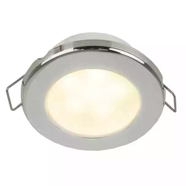 Plafonnier EuroLED 75 à clips inox éclairage blanc chaud 12V Diamètre 75mm Acheter En Ligne