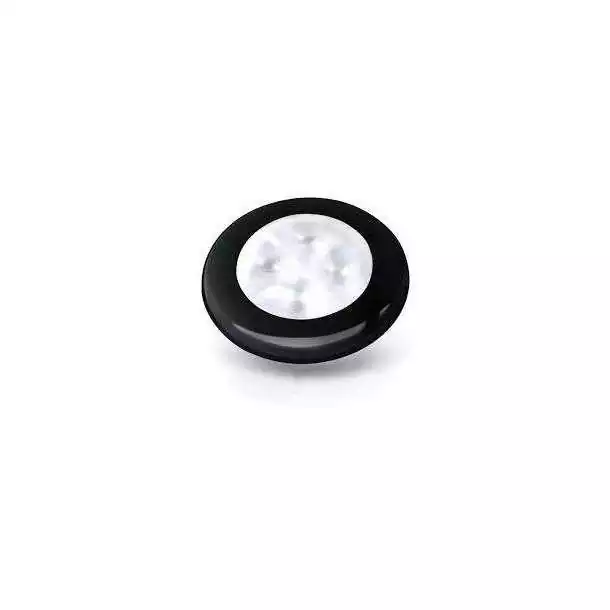 Vente Directe Slim Line LED ronde courtoisie blanc chaud 12V plastique noir