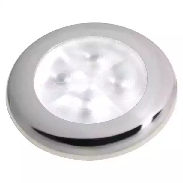 Slim Line LED ronde courtoisie rouge 12V plastique noir Commande En Gros