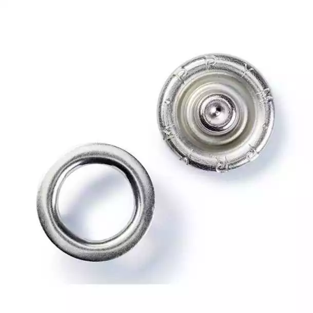 Dernière Chance Bouton pression sans couture diamètre 18mm argenté lot de 6