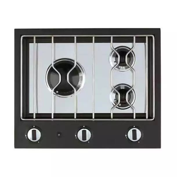 Soldes Table encastrable flush gaz Millesime 3 feux plaques extra-plates 110x560x480mm