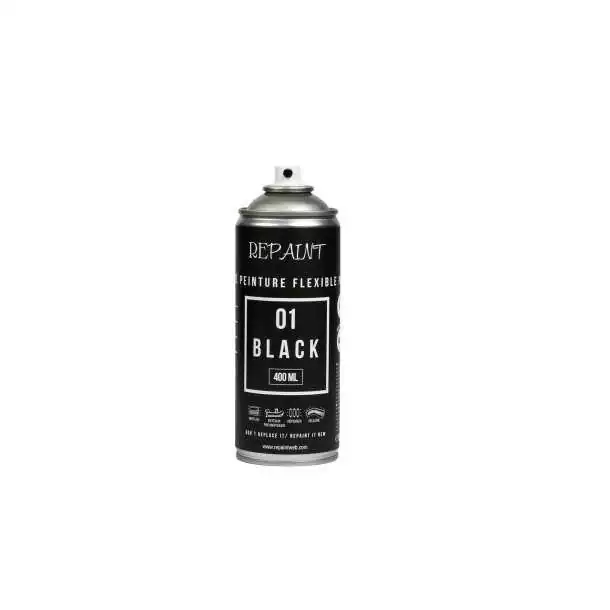Meilleur Prix Bombe de peinture Noir 9004 pour PVC vinyl néoprène et hypalon 400ML