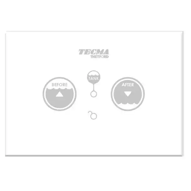 Certifié Panneau de commande WC Touch SFT Multifonctions 2 boutons blanc 12/24V