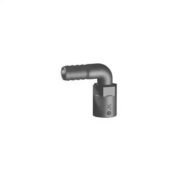 Offre Du Jour Coude 90° Femelle Mâle fileté cannelé diamètre 16mm 1/2‘‘ BSP noir