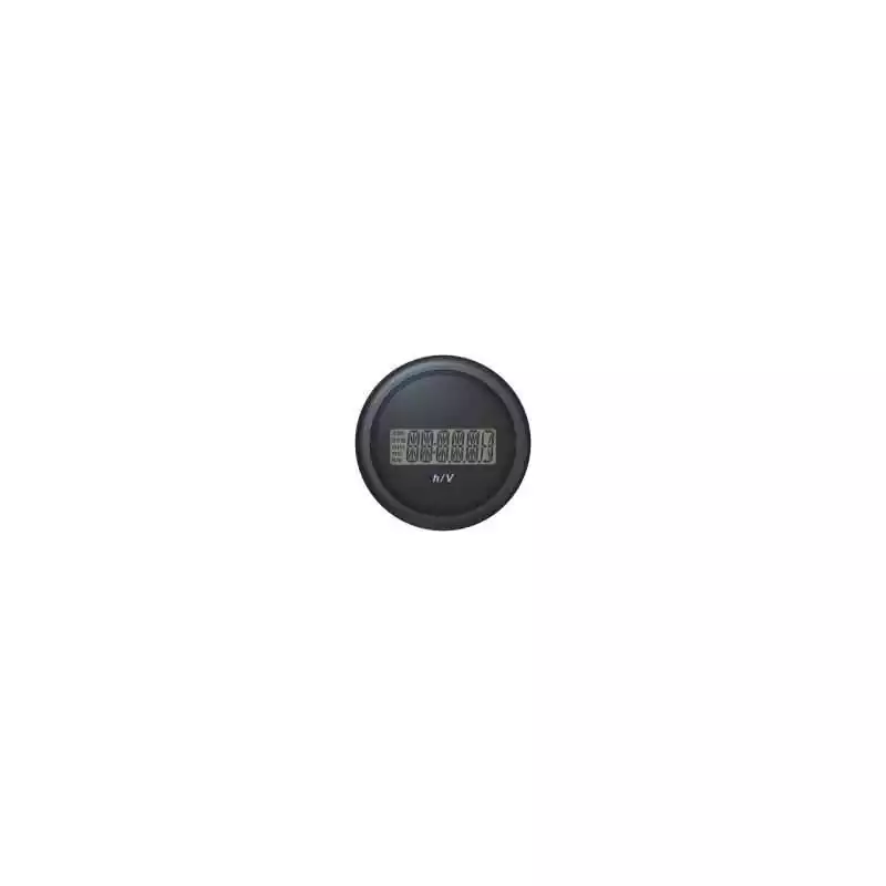 Combiné horamètre / voltmètre noir diamètre 52mm 9-48V Offre Spéciale
