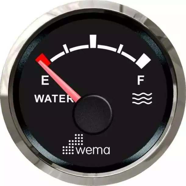 Indicateur de niveau d‘eau 12V NMEA2000 noir avec câble de 1m Vente Directe