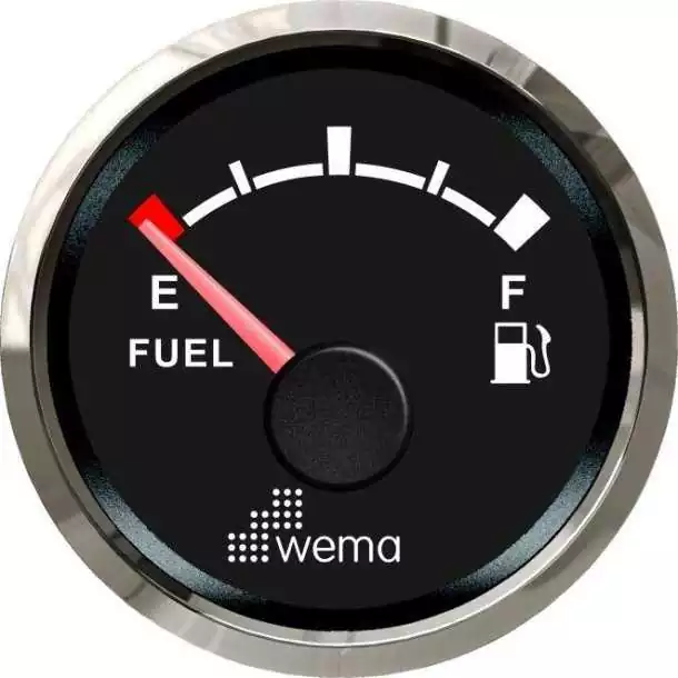Commander Maintenant Indicateur carburant 12V NMEA2000 noir encastrement 56mm avec câble de 1m
