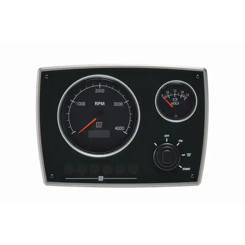Tableau de bord moteur aluminium noir type MPA22 12V 2 instruments noir 0-4000 RPM Commande En Gros