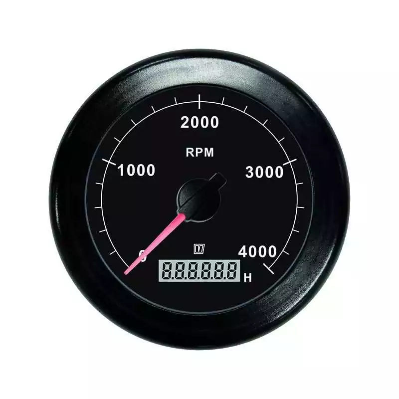 Acheter En Ligne Compte tours avec horametre noir 12/24V 0-5000rpm trou d‘encastrement 100mm
