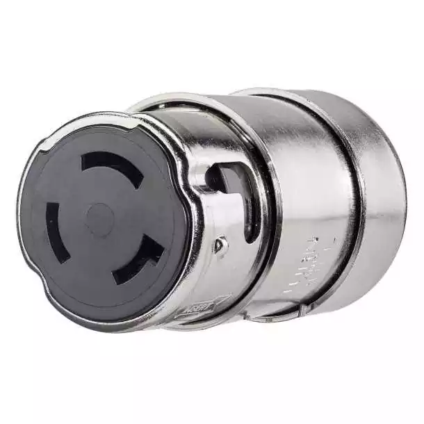 Prise HBL63CM laiton nickelé femelle 125V 50A pour rallonges de quai Bon Marché