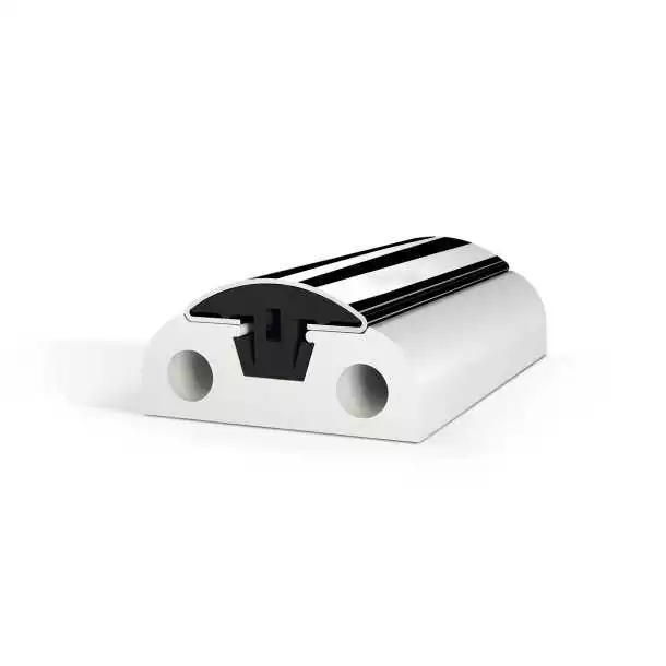Dernier Modèle Base PVC 40mm pour Binox Largeur 25mm sans lèvre blanc Vendu par 24m Prix au mètre