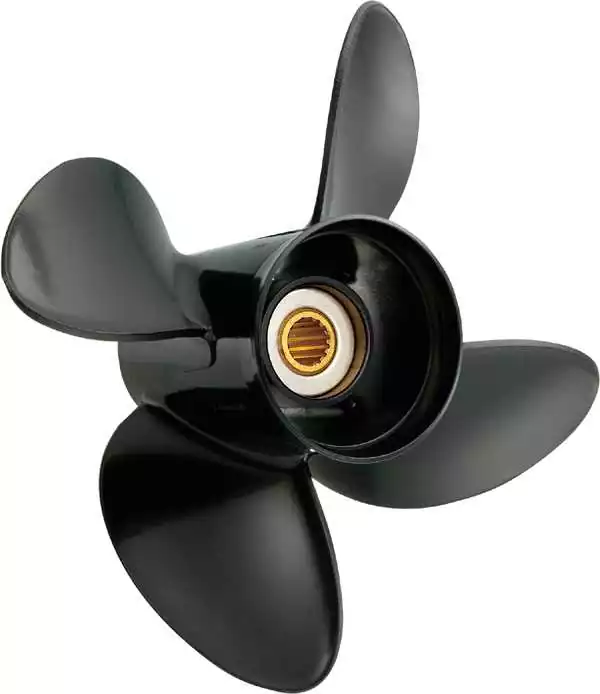 Hélice SOLAS BFT60-BFT90 BF75-BF130 4 pâles diam 12 1/2X19 rotation R Tohatsu Nissan HONDA échappement par hélice 15 cannelures Prix Cassé