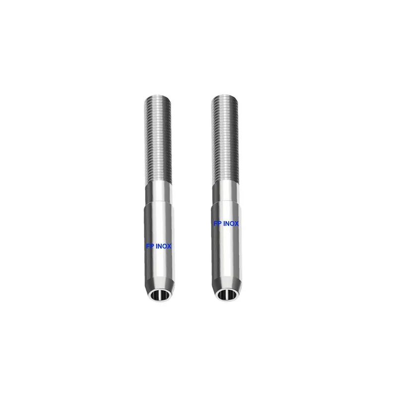 Embout à sertir terminaison filetée A DROITE inox A4 ( Lot de 2 ) Nouvelle Collection