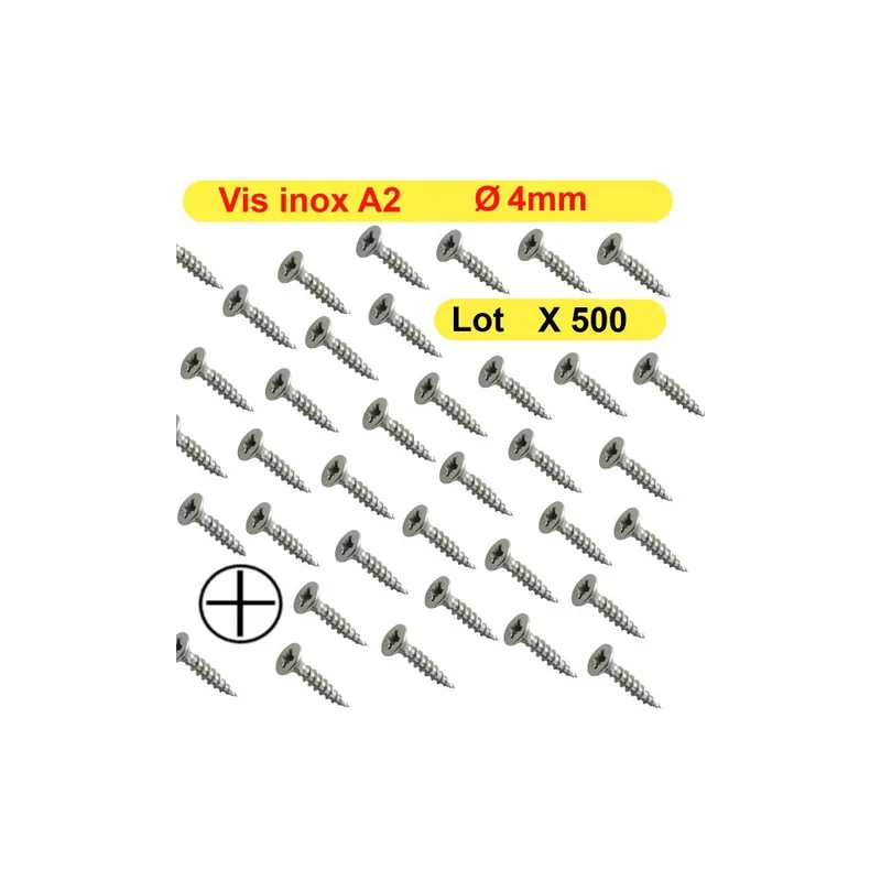 Promotion Saisonnière Vis Ø4mm inox A2 bois entièrement filetée