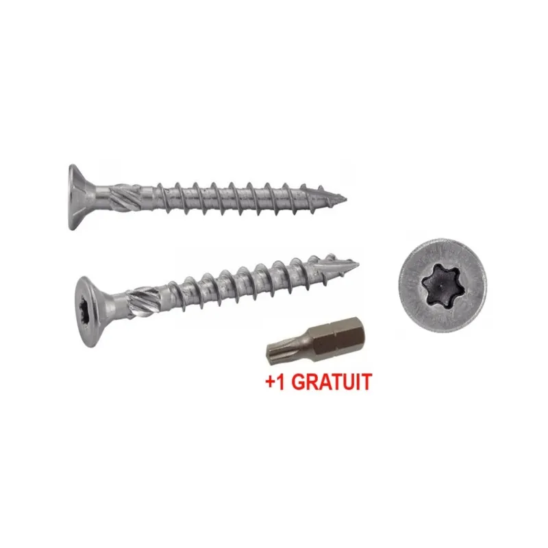 Vis Ø5mm inox A4 bois tendre six lobe Acheter Direct