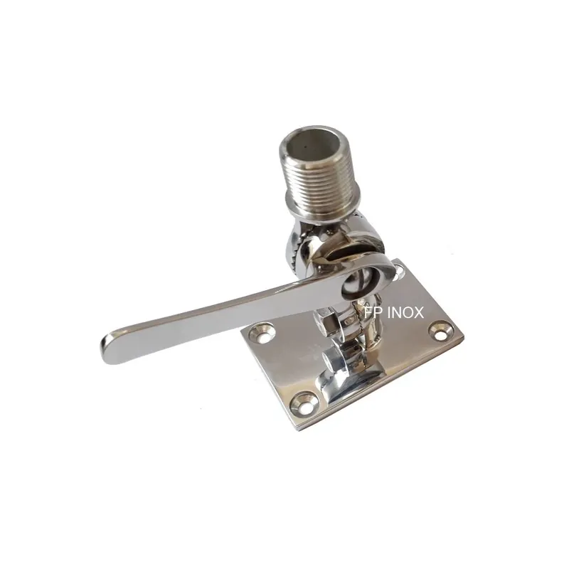 Support Antenne Rotule Ø 25mm VHF/GPS Plat Pont Articulée inox 316 - A4 Prix Réduit