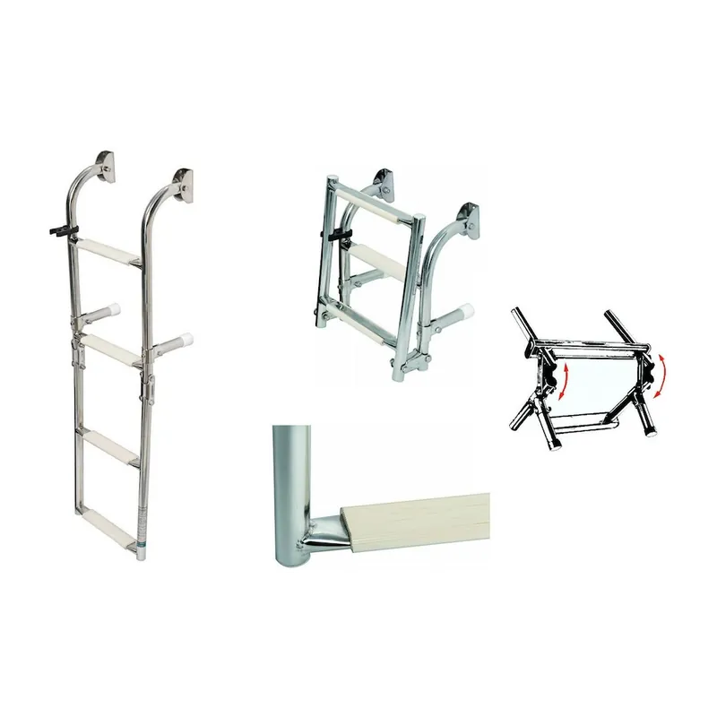 Echelle 4 marches bateau repliable Remise