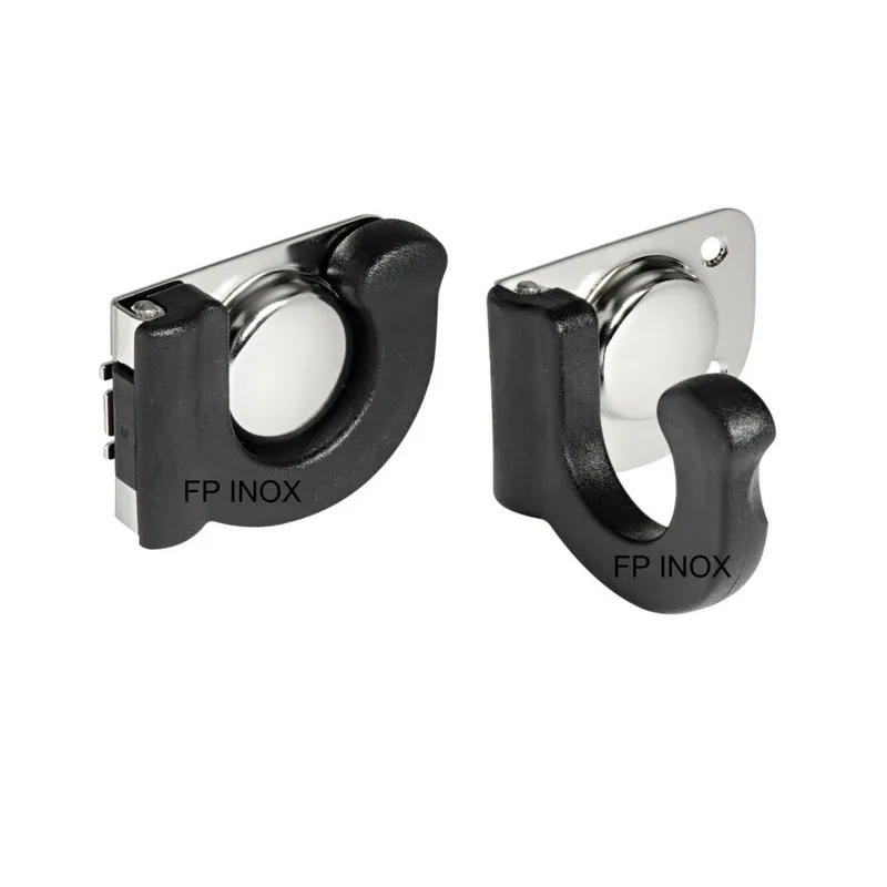 Dernière Chance Crochet Gaffe De Luxe ( La Paire ) inox Support Pliable en Nylon / Multi usage