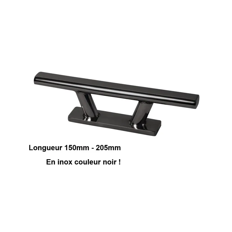 Taquet noir en inox a4 - 316 en couleur traité PVD noir " Taraudé " Top Vente