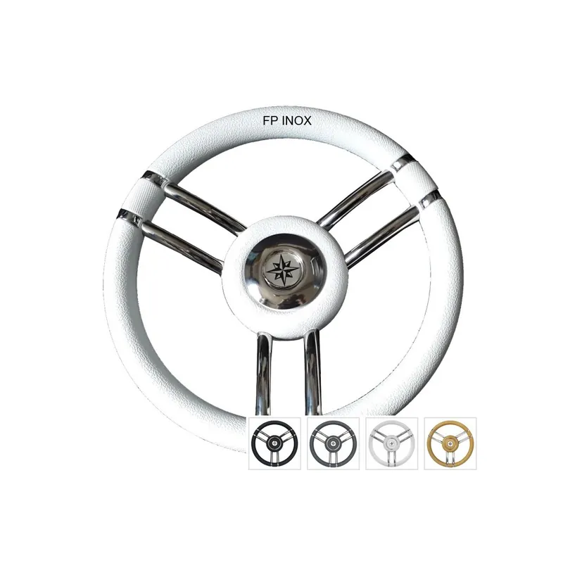 Volant luxe Ø350mm en inox moyeu central universel - 4 couleurs Prix Bas