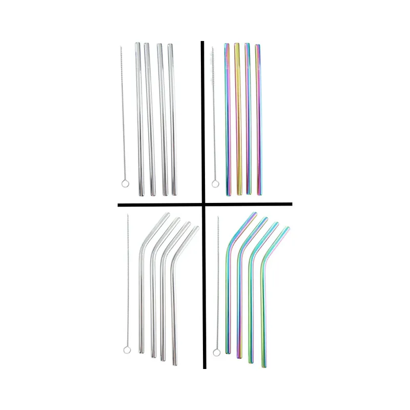 Offre Limitée Paille en inox ( lot de 4 ) + brossette nettoyante