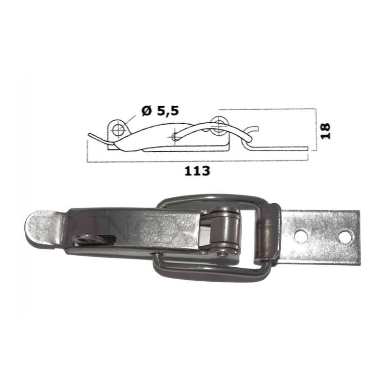 Top Vente Fermeture à levier inox à cadenas 113mm