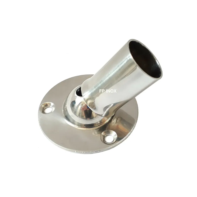Embase Pour Tube 25mm platine ronde orientable 90° à 50° inox A4 Prix Bas