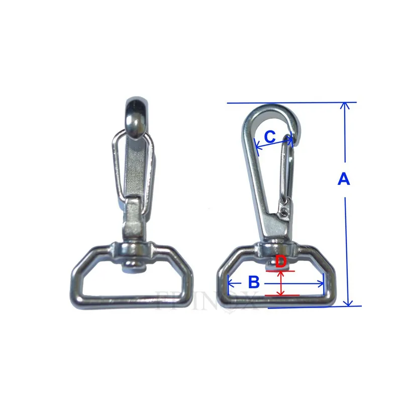 Quantité Limitée Mousqueton sangle émerillon en inox 316 pour sangle 25mm