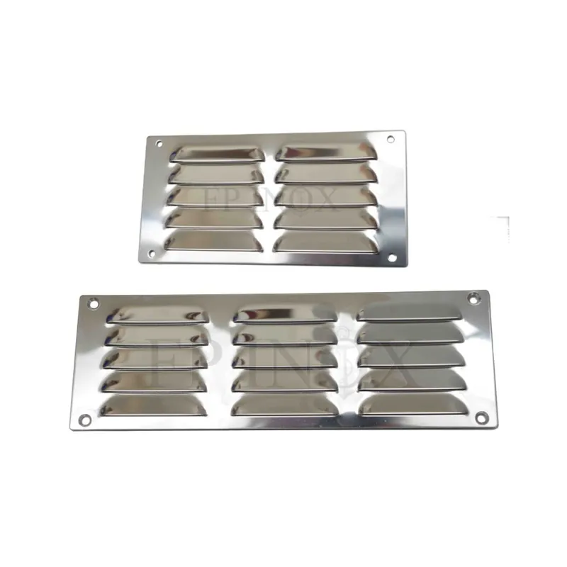 Grille d‘aération épaisse en inox 152mm x 76mm Solde