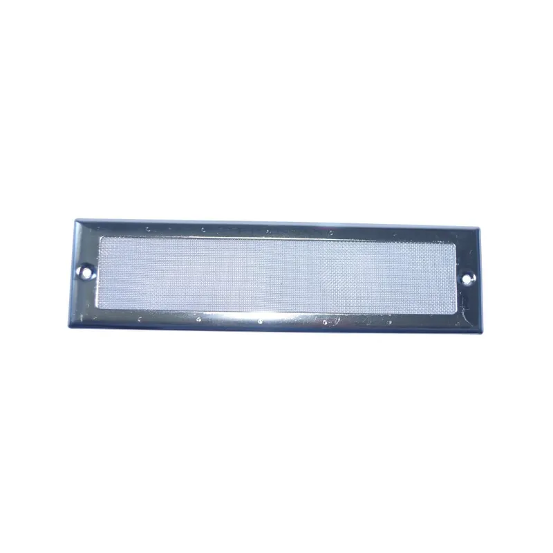 Grille d‘aération rectangulaire 212mm x 57mm en inox épaisseur 0.8mm Promotion