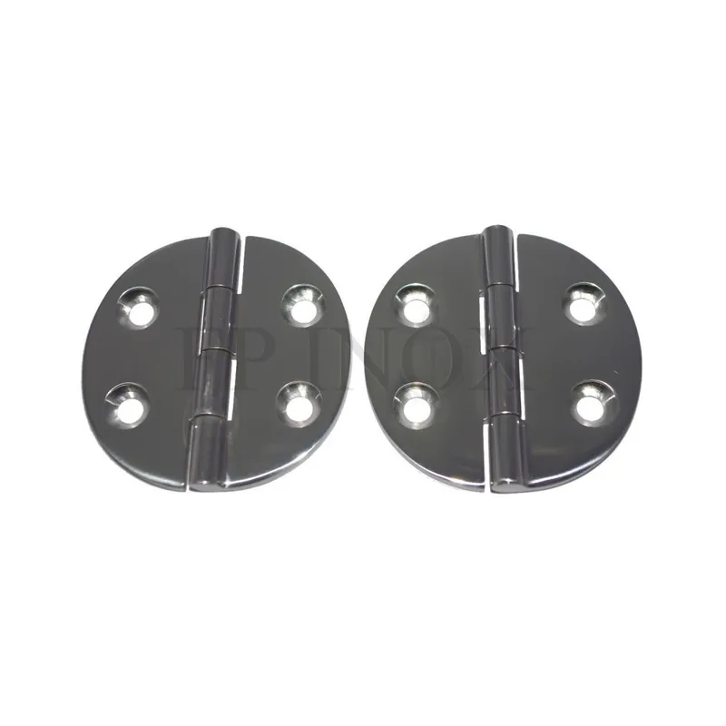 Bon Marché Charnière ronde diamètre 65mm épaisseur 4mm inox A4 ( Lot de 2 )