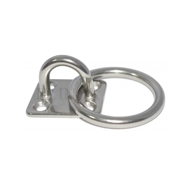 Pontet sur platine avec anneau mobile inox A2 Dernier Modèle