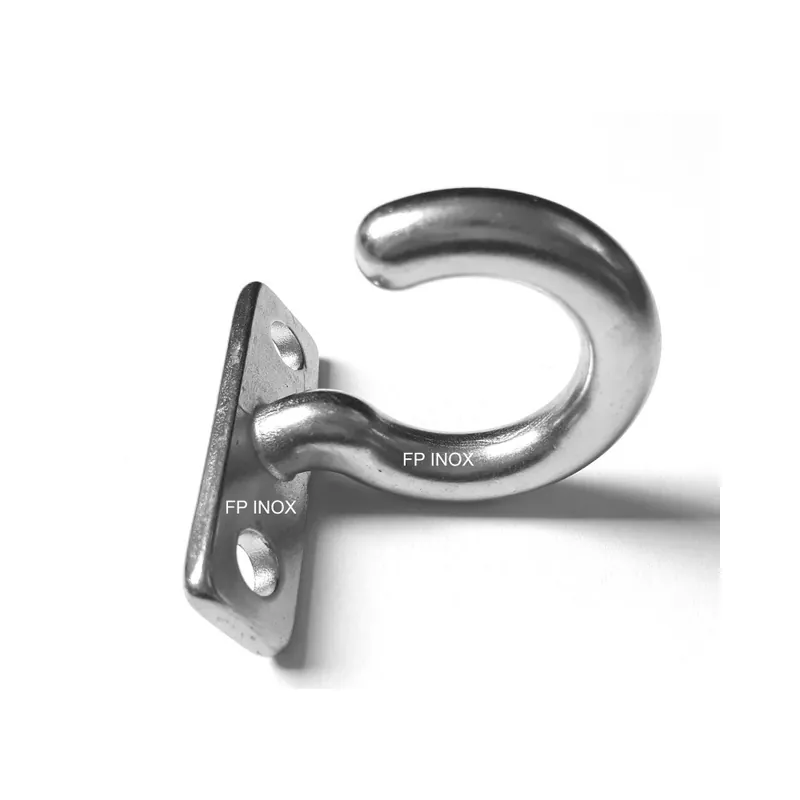 Crochet epais fixe sur platine inox a4 Must-Have