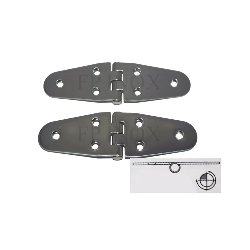 Charnière gond renversé 135x38mm épaisseur 2mm inox a2 ( Lot de 2 ) Commander Vite