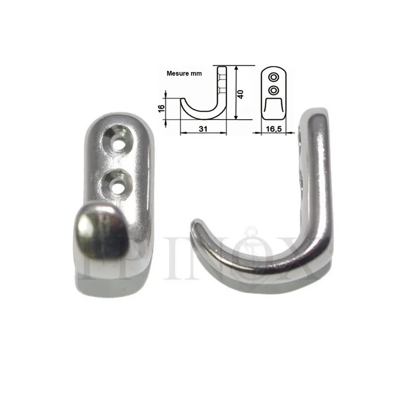 Crochet épais en inox ( Lot de 2 ) Prix Bas