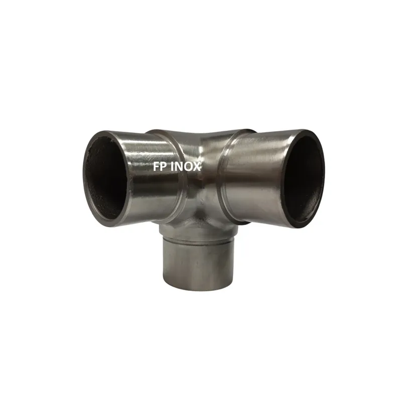 Remise Té Coude 3 départs inox satiné Angle 90° Garde Corps