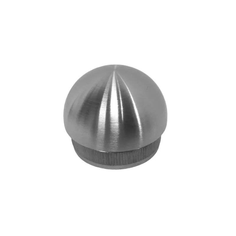 Réduction Bouchon Embout Dôme tube 42.4mm épaisseur 2mm inox satiné