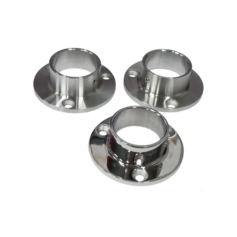 Satisfait Ou Remboursé Raccord Mural Platine Inox brossé A2 - A4 et Poli Miroir Garde Corps