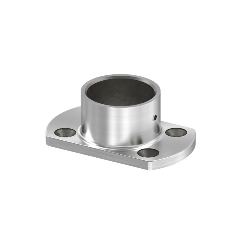 Haute Qualité Raccord Platine Rectangulaire Mural inox Satinée Différent diamètre Garde Corps