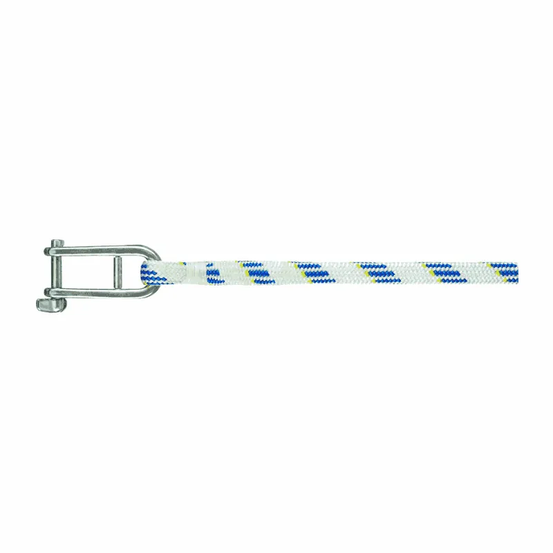 Liros drisse avec manille - Liros Dynamic Plus, Dyneema, blanc-bleu, 12mm, longueur 40m Achetez Aujourd'hui