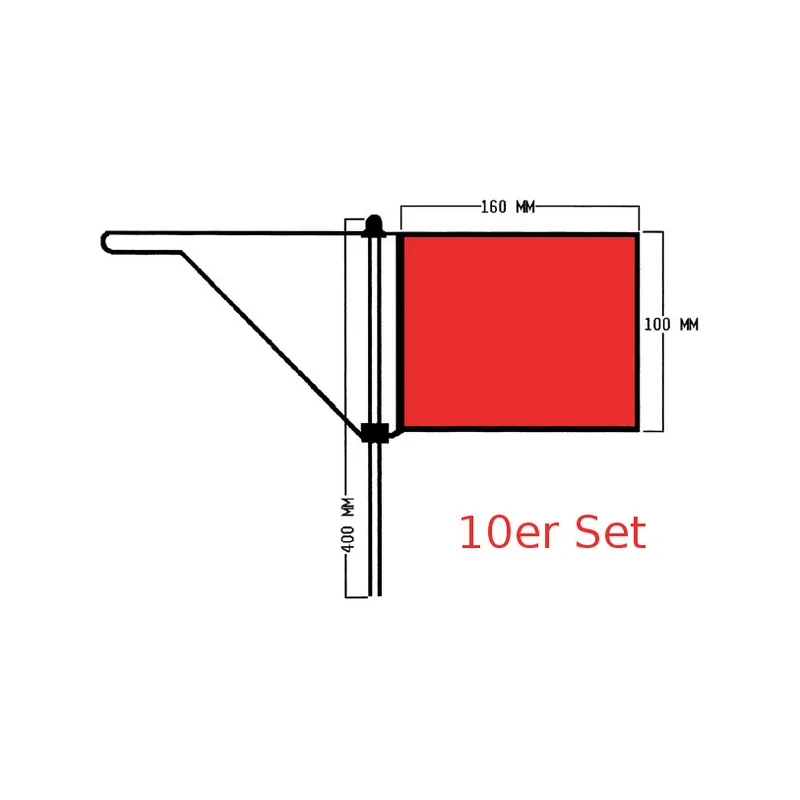 Produit De Marque Girouette rouge - grande - ensemble de 10