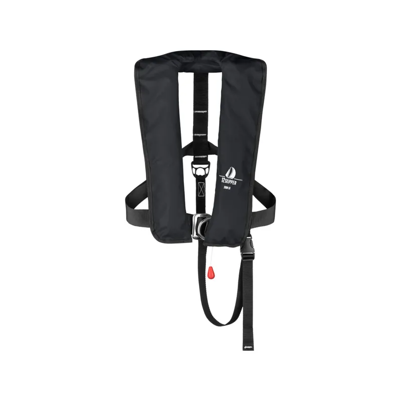 12skipper gilet de sauvetage automatique 300N ISO avec harnais - noir Promotion Saisonnière