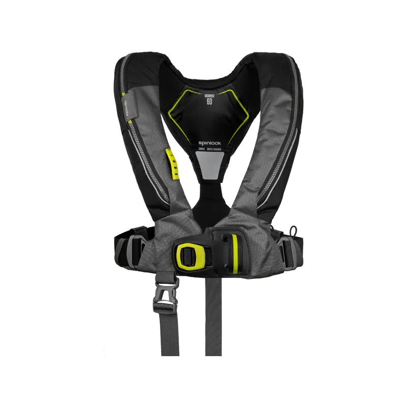 Spinlock Deckvest 6D 170N gilet de sauvetage automatique avec système HRS, noir Expédié Aujourd'hui