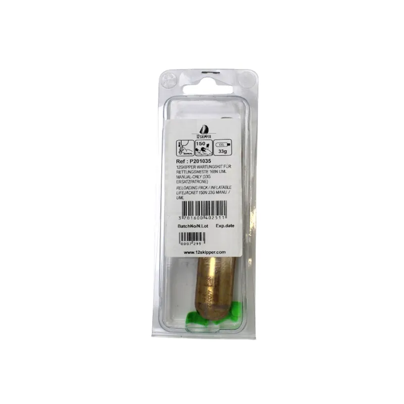 Offre Spéciale 12skipper kit de réarmement (cartouche de recharge de 33 g) pour gilet de sauvetage 165N UML à déclenchement manuel (Manual Only)